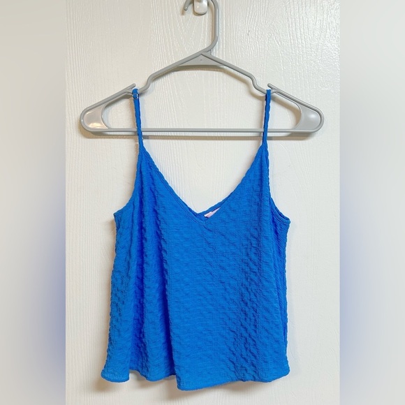 Lilly Pulitzer Women’s Aletta Lapis Blue Texturized Tank Camisole Top Size XS - Picture 2 of 6